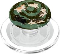 Magic Cats Funny Cat On Black Vortex Cute Kitten Vintage PopSockets PopGrip for MagSafe