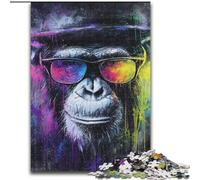 Magic Chimpanzee Adult Jigsaw Puzzles 1000 Pieces, Educational Stress Relief Toy for Is Ideal As A Gift for The Whole Family (26x38cm)
