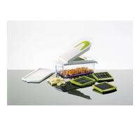 Magic Chopper - 4 Interchangeable Blades - Chop, Cut, Slice & Dice - Great for Fruit & Vegetables - Container with Storage Lid - Perpetual Peeler included and eBook