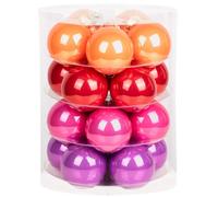 MAGIC Christmas Baubles Glass 6 cm Pack of 20 Christmas Tree Baubles (Party Time | Multi-Colour)