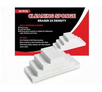 Magic Cleaning Sponges - 2X Density Melamine Foam Erasers, Long-Lasting & Extra Durable for Kitchen, Bathroom, & Wall Cleaning - Heavy Duty Sponges for Stubborn Stains (PACK OF 10)