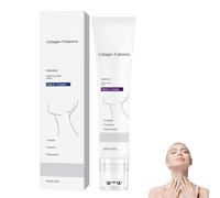 Magic Collagen Fullerene Neck Cream - Neck Skincare with Collagen Peptides, Reduces Wrinkles and Double Chin, Five Rollers for All Around Massage (1PC)