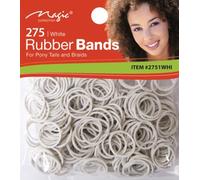 Magic Collection Elastic Rubber Bands White *For Pony Tails And Braids*Item no 2751 WHI