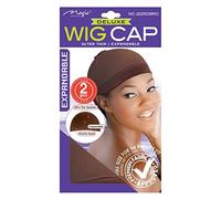 Magic Collection Invisible Expandable Ultra-thin Stocking Wig Cap 2225 Brown - 2 Count (Pack of 1) - Wig