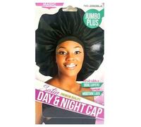 Magic Collection Satin Jumbo Plus Premium Quality Day & Night Cap Jumbo Plus / Black