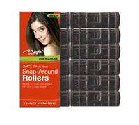Magic Collection Snap Around Rollers Medium Black 122BLAM