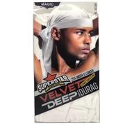 Magic Collection Superstar Velvet Deep Wave Durag Hot White