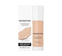 Magic Color-Changing Foundation, Concealer for Mature Skin, Intelligent Color Correction, Color Changing, Moisturizing + Sun Protection, Medium Coverage, 30ml Bottle