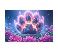 Magic Colorful Cat Paw 1000 Piece Jigsaw Puzzle for Adults Fantastic Beasts Long Weekend Project Satisfying Challenge No Duplicate Pieces for Hobbyists 1000 PCS