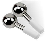 Magic Cool Roller Ball Facial Massage Tools for Face and Neck Ice Globe,Cryo Globes Magic (Steel)