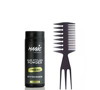 Magic Cosmetics Hair Styling Powder 20gr | Unisex Root Hair Styling Powder | Matt Look | Anti-Gravity Powder Styler & 034 Hair Beard Styling Comb | Flexible | Anti-Static Handle | For Hair and Beard
