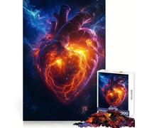 Magic Cosmic Heart 1000-piece Jigsaw Puzzles Mindful Game Anxiety Relief Enjoyable Challenge Home Art (50x75cm)