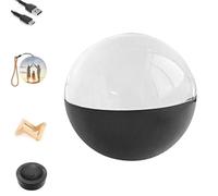 Magic Crystal Ball Christmas Ornament, Memory Orb Christmas Ornament, 2.7 Inch Sphere Video Player, Uploadable Videos & Photos, Hold The Breathing Memories in Your Hands (Black,Regular Version)