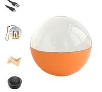 Magic Crystal Ball Christmas Ornament, Memory Orb Christmas Ornament, 2.7 Inch Sphere Video Player, Uploadable Videos & Photos, Hold The Breathing Memories in Your Hands (Orange,Regular Version)