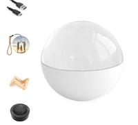 Magic Crystal Ball Christmas Ornament, Memory Orb Christmas Ornament, 2.7 Inch Sphere Video Player, Uploadable Videos & Photos, Hold The Breathing Memories in Your Hands (White,Regular Version)