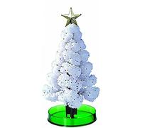 Magic Crystal Christmas Tree, DIY Novelty Kit with Rack & Magic Water, Funny Educational Kids Party Xmas Gift (White, 1Pc)