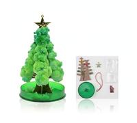Magic Crystal Christmas Tree Growing Kit, DIY Paper Growing Tree | Festive magic blooming paper crystal Christmas tree kit with liquid growing formula for holiday STEM science and desk decor.