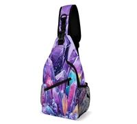 Magic Crystals Men's Chest Bag Crossbody Sling Pack Shoulder Backpack for Travel Hiking