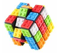 Magic Cube Age 14+ 3 x 3 Speed Magic Cube 3D Brain Teaser Puzzle with Bricks Anti StressToy for Children Adults Gifts (Black)