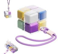 Magic Cube Magnetic Pill Organizer - 8-Compartment Travel Case with Strap, Weekly Pill Organizer Magnetic, Creative Moisture-Proof Drawstring, Portable Travel Pills Case (Multicolor)