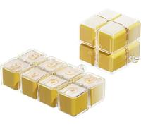 Magic Cube Magnetic Pill Organizer, Magic Cube Pill Box, Weekly Pill Organizer Magnetic, Creative Moisture-Proof Drawstring Sealed Pill Box, Portable Travel Pill Case(Yellow,Without Lanyard)