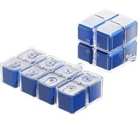 Magic Cube Magnetic Pill Organizer, Magic Cube Pill Box, Weekly Pill Organizer Magnetic, Creative Moisture-Proof Drawstring Sealed Pill Box, Portable Travel Pill Case(Blue,Without Lanyard)