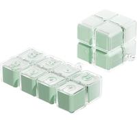 Magic Cube Magnetic Pill Organizer, Magic Cube Pill Box, Weekly Pill Organizer Magnetic, Creative Moisture-Proof Drawstring Sealed Pill Box, Portable Travel Pill Case(Green,Without Lanyard)