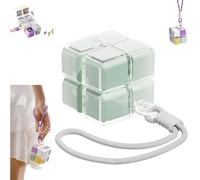 Magic Cube Magnetic Pill Organizer, Weekly Pill Organizer, Magic Cube Pills Box, Removable, Magics Cubes Magnetic Pills Organizers with 8 Compartments, Supplements (Green)