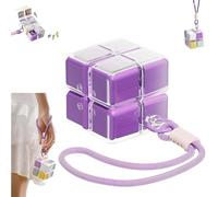 Magic Cube Magnetic Pill Organizer, Weekly Pill Organizer, Magic Cube Pills Box, Removable, Magics Cubes Magnetic Pills Organizers with 8 Compartments, Supplements (Purple)