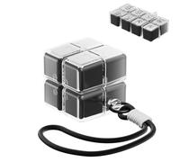 Magic Cube Magnetic Pill Organizer with 8 Compartments,Magic Cube Pill Box,Foldable Magnetic Pills Case for Vitamins, Supplements & Daily Medication (Black)