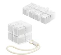 Magic Cube Magnetic Weekly Pill Organiser, 7 Day Portable Travel Pill Box 8 Compartments Sealed Large Capacity Medicine Storage Tablet Organiser for Vitamins, Supplements & Medication (White)