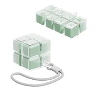 Magic Cube Magnetic Weekly Pill Organiser, 7 Day Portable Travel Pill Box 8 Compartments Sealed Large Capacity Medicine Storage Tablet Organiser for Vitamins, Supplements & Medication (Green)