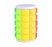 Magic Cube | Portable Tower Shape Logic Puzzle Toy | Creative Rotating Brain Teaser Game | Educational Slide Challenge Tool | De Compression Spinner for Kids, Children, Adults