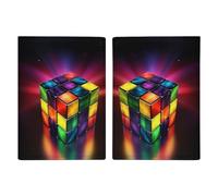 Magic Cube Puzzle Printed Passport Cover Case Passport Holder For Travel Passport Cards Protector Travel Covers Wallet Case RFID Blocking Leather Card Case for Women Men, Magic Cube Puzzle,
