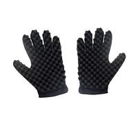 Magic Curly Sponge Gloves, Xfaiz 2 PCS Curl Hair Sponge Gloves Tutorial for Barbers Wave Black Twist Brush Styling Tool Hair Brush Sponge Gloves (2 PCS)