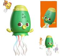 Magic Dancing Octopus Toy, 8-Leg Electric Auto-Dance & Crawl, Smart Obstacle-Avoidance Sensor, Colourful LED Lights & Music, Interactive Kids Explorer (Green)