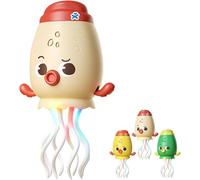 Magic Dancing Octopus Toy, Crazy 8-Legged Automatic Dancing Octopus Toy, Crawling Dancing Automatic Obstacle Sensor Robot Toy for Cats and Dogs (White)