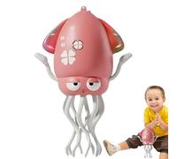 Magic Dancing Octopus Toy, Electric Auto-Avoid Octopus with 7-Color Lights & Music, Auto-Dancing, Crawling, Smart Obstacle Avoidance, Rechargeable Luminous Bath Toy (Pink)