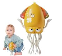 Magic Dancing Octopus Toy, Electric Auto-Avoid Octopus with 7-Color Lights & Music, Auto-Dancing, Crawling, Smart Obstacle Avoidance, Rechargeable Luminous Bath Toy (Yellow)