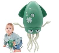 Magic Dancing Octopus Toy, Electric Auto-Avoid Octopus with 7-Color Lights & Music, Auto-Dancing, Crawling, Smart Obstacle Avoidance, Rechargeable Luminous Bath Toy (Green)