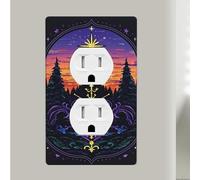 Magic Dawn Outlet Covers 1 Gang Duplex Light Switch Cover Unbreakable Polycarbonate Decorative Switch Plates Electrical Receptacle Faceplate Wall Plate For Bathroom Kitchen Home Decor