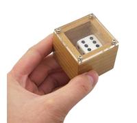 Magic Dice Box - Dot Number Change Dice Magic Stage Illusion Props | Wooden Magic Trick Dice, Dice in A Box Magic Trick, Mentalism Prediction Trick for Close-Up Magic, PVC Prop with Transparent Lid