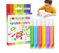 Magic Drawing Pens - 6-Color 3D Bubble Coloring Drawing Pens | Washable Funny Art Supplies Craft Bubble Painting Accessories for Children Boys Girls