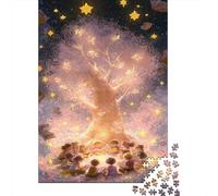 Magic Dream Tree 1000 Piece Jigsaw Puzzle Paper for Adults Night Sky Puzzle Game Home Decor 70x50cm/1000pcs