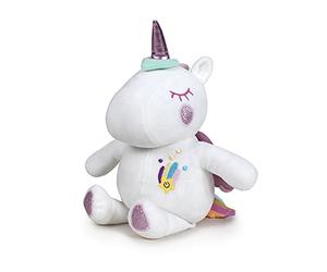 Magic Dreamlight Light-Up White Unicorn, Multicoloured and Glow in the Dark, Calming and Cuddly Sleep Aid for Kids, Soothing Music, Suitable for Ages 10M+