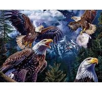 Magic Eagle Puzzles 1000 Piece for Adults Nature, Fantasy Soaring Bird Art Jungle Forest Jigsaw Puzzle, Beautiful Tree of Life Mountain Scenic Impossible Challenging Puzzle