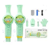 Magic Elastic Smoke Fog Bubble Machine,Colorful Smoke Bubble Machine, Kids Magic Bubbles Gun Toy with Fog Effect & Colorful Light,For Kids Christmas and New Year gifts (Green * 2)