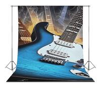 Magic Electric Guitar Music Backdrop Background for Photography High Density Polyester Fabric Background Banner Seamless Photo Booth Prop Backdrop 56"x118" for Birthday Party Decor Photoshoot Banner P