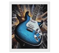 Magic Electric Guitar Music Diamond Painting Kits for Adults Beginners 16x20 Full Drill Diamond Art with DIY Tools Round 5d Diamonds Dots Crafts Gem Art Paint by Diamonds for Home Wall Decor Relaxin