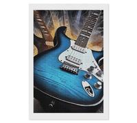 Magic Electric Guitar Music Diamond Painting Kits for Adults Beginners 8x12 Full Drill Diamond Art with DIY Tools Square 5D Diamonds Dots Crafts Gem Art Paint by Diamonds for Home Wall Decor Relaxin